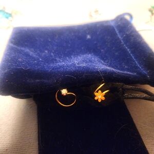 Set of two gold piercings